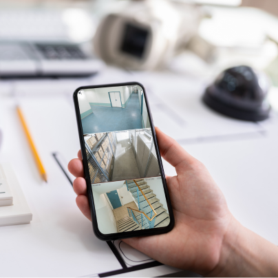 Duluth security camera feed on cell phone